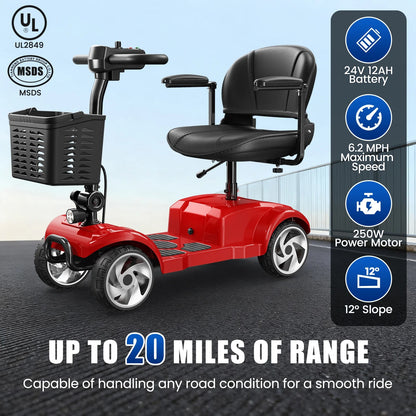 Oakway Wayfarer 4 — Foldable 4-Wheel Travel Mobility Scooter