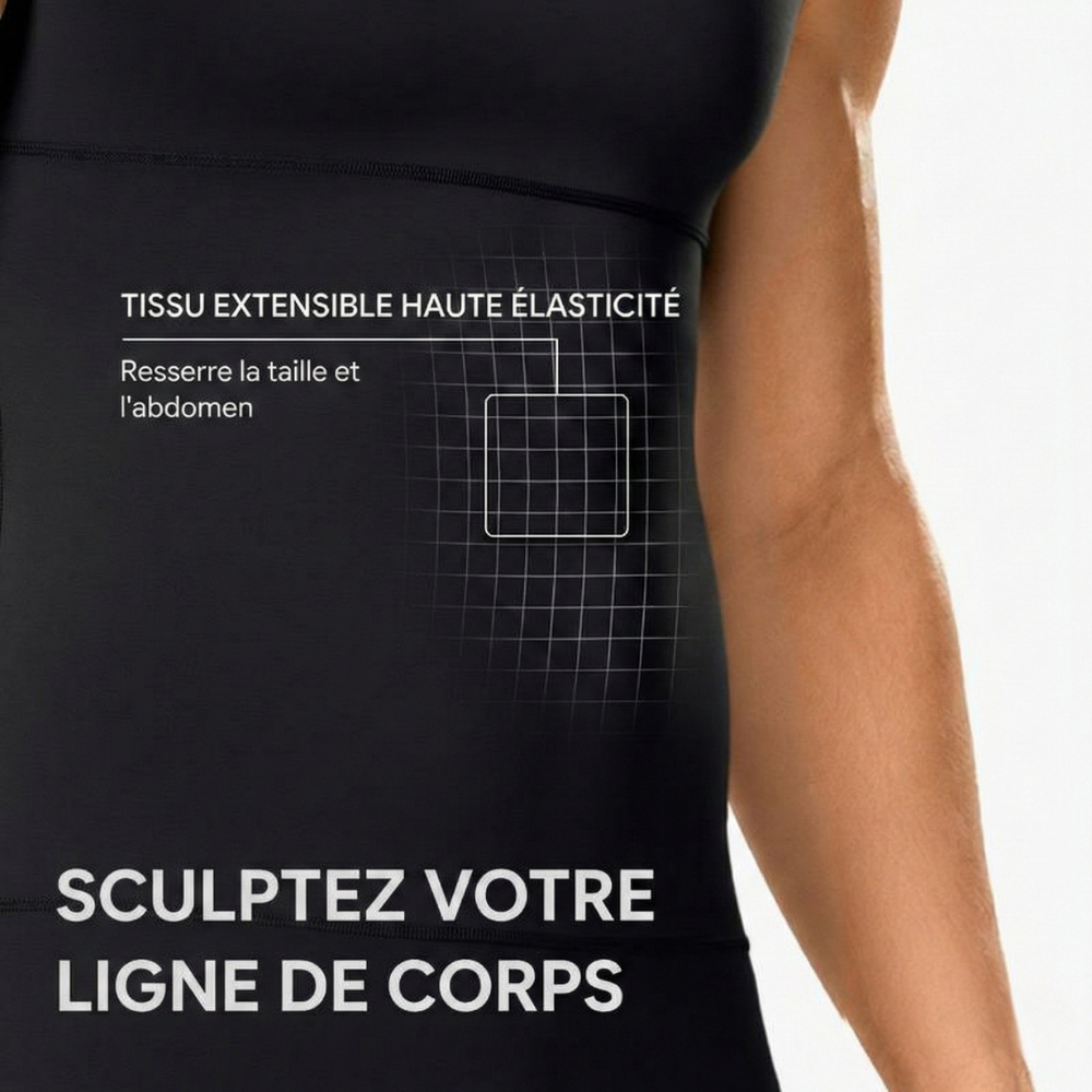 Men's Sculpting Tank Top - Chest and Abdomen Compression