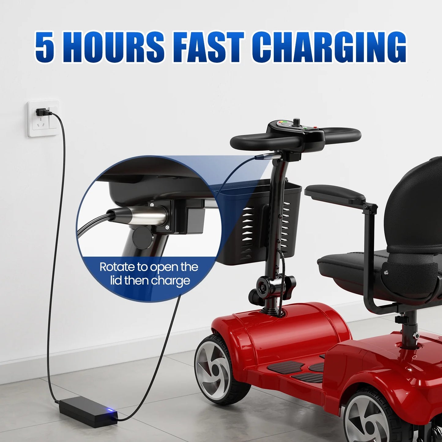 Oakway Wayfarer 4 — Foldable 4-Wheel Travel Mobility Scooter