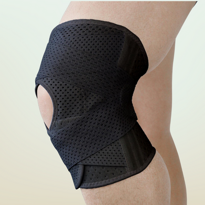 Kniebandage mit seitlichen Stabilisatoren