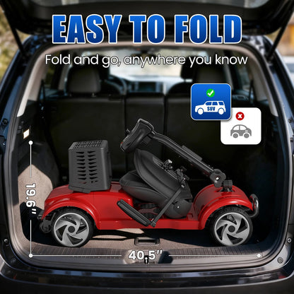 Oakway Wayfarer 4 — Foldable 4-Wheel Travel Mobility Scooter