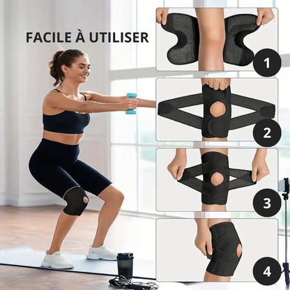 Kniebandage mit seitlichen Stabilisatoren
