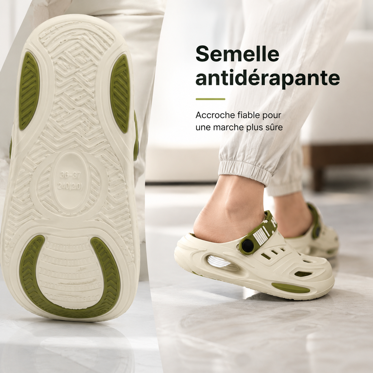 Sabots Confort Marche – soutien de la voûte plantaire
