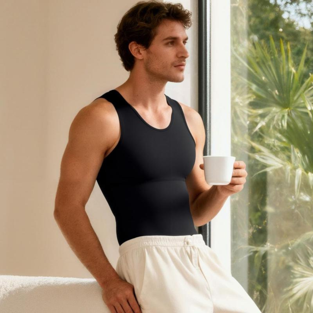 Men's Sculpting Tank Top - Chest and Abdomen Compression
